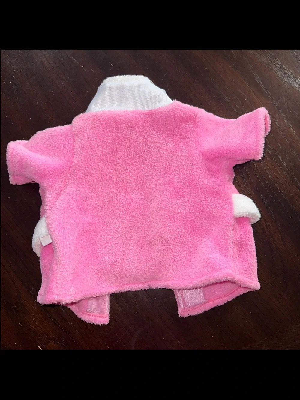 Build a Bear Pink Fuzzy Robe Pink and White Robe Build a Bear Workshop